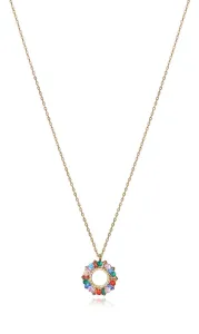 Viceroy Vergoldete Halskette mit bunten Zirkonias Elegant 13174C100-39