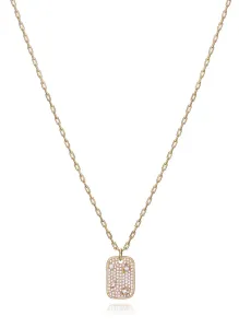 Viceroy Vergoldete Halskette mit klaren Zirkonen Elegant 13178C100-30