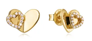 Viceroy Zarte vergoldete Ohrringe Herz St. Valentin 13126E100-36