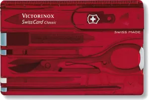 Victorinox SwissCard Red Transparent