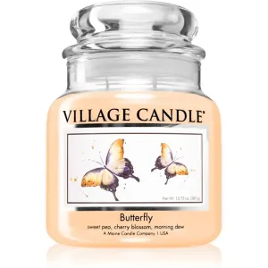 Village Candle Butterfly Duftkerze (Glass Lid) 389 g