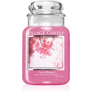 Village Candle Cherry Blossom Duftkerze (Glass Lid) 602 g