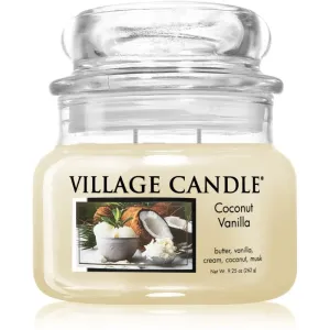 Village Candle Coconut Vanilla Duftkerze (Glass Lid) 262 g