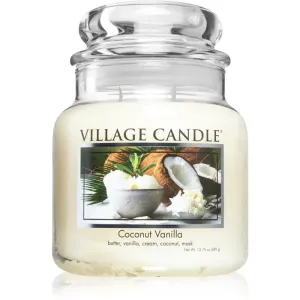 Village Candle Coconut Vanilla Duftkerze (Glass Lid) 389 g
