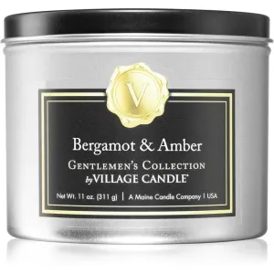 Village Candle Gentlemen's Collection Bergamot & Amber Duftkerze in blechverpackung 311 g