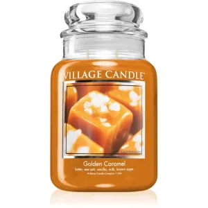 Village Candle Golden Caramel Duftkerze (Glass Lid) 602 g