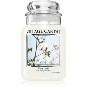 Village Candle Pure Linen Duftkerze (Glass Lid) 602 g