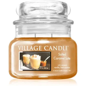 Village Candle Salted Caramel Latte Duftkerze (Glass Lid) 262 g