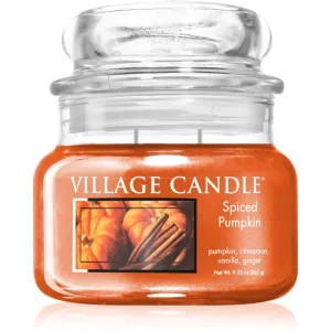 Village Candle Spiced Pumpkin Duftkerze (Glass Lid) 262 g