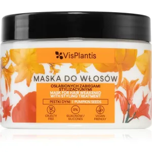 Vis Plantis Herbal Vital Care Pumpkin Seed Oil intensive regenerierende Maske für von Wärme überanstrengtes Haar 300 ml
