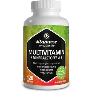 Vitamaze Multivitamin + Mineralstoffe A-Z hochdosiert Mineral- und Vitaminkomplex 120 KAP