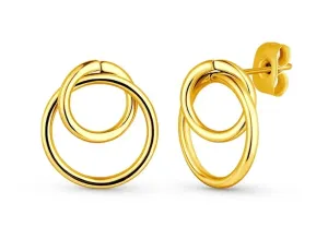 Vuch Minimalistische vergoldete Ohrringe Kista Gold