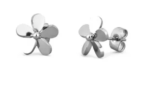 Vuch Wunderschöne Stahlohrringe Blumen Fleurette Silver