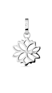 Vuch Wunderschöner Stahlanhänger Lotus Blume Silver Nizza
