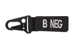 WARAGOD Schlüsselanhänger mit Blutgruppe B- negativ, schwarz #448502
