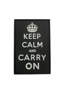 WARAGOD Keep Calm and Carry On PVC Applikation