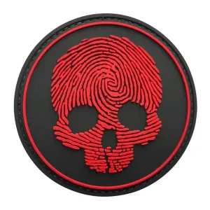 WARAGOD Klettabzeichen 3D Fingerprint Skull 8.5cm
