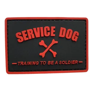 WARAGOD Service dog PVC Applikation, schwarz rot
