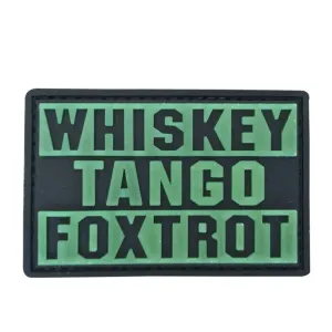 WARAGOD Whiskey Tango PVC Applikation, glühend