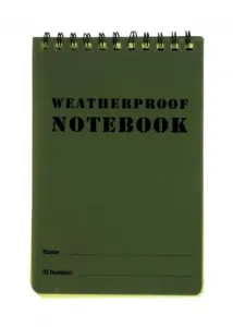 WARAGOD wasserdichtes Notizbuch, grün, 12 x 7,8 cm