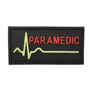 WARAGOD Klettabzeichen 3D Paramedic schwarz 5x2.5cm