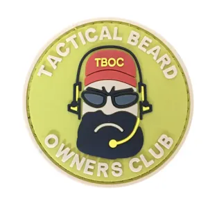 WARAGOD Klettabzeichen 3D Tactical Beard Owners Club 6cm