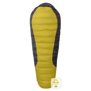 Warmpeace Schlafsack VIKING 1200 195 cm WIDE R, gelb/grau/schwarz