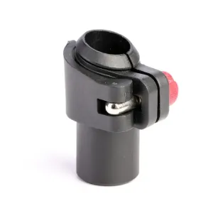 Warp ND - Flip-Lock-Mechanik FL-14, schwarzer Körper/schwarzer Kunststoffhebel/rote Mutter, Durchmesser 14 mm