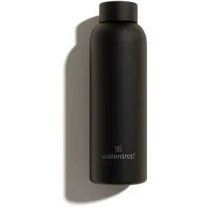 Waterdrop Thermo Steel Wasserflasche aus rostfreiem Stahl Farbe Black Matt 600 ml