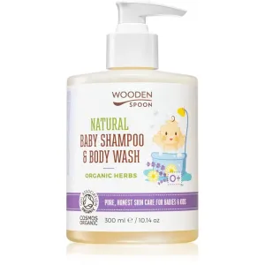 WoodenSpoon Natural Shampoo und Duschgel für Kinder mit Lavendelduft 300 ml