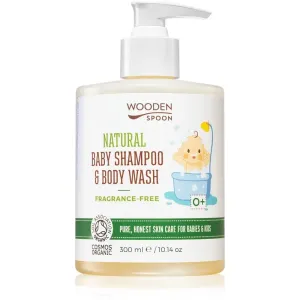 WoodenSpoon Natural Shampoo und Duschgel für Kinder Nicht parfümiert 300 ml