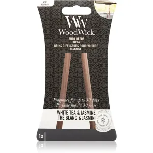 WoodWick Ersatz-Parfüm-Sticks für Autos White Tea & Jasmine (Auto Reeds Refill)