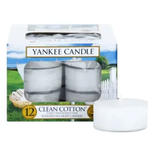 Yankee Candle Aromatische Teekerzen Clean Cotton 12 x 9,8 g