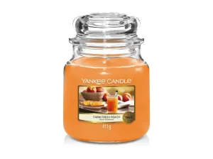 Yankee Candle Aromatische mittlere Kerze Farm Fresh Peach 411 g