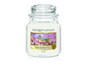 Yankee Candle Aromatische mittlere Kerze Blossom Festival 411 g