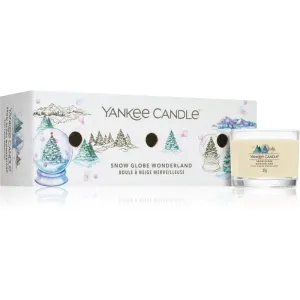 Yankee Candle Snow Globe Wonderland 3 Mini Votives Candles Weihnachtsgeschenk-Set I