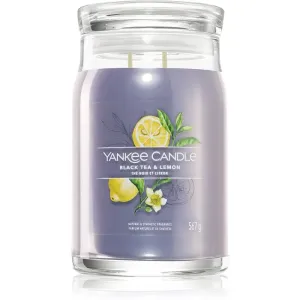 Yankee Candle Aromatische Kerze Signature großes Glas Black Tea & Lemon 567 g