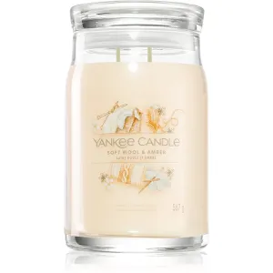 Yankee Candle Aromatische Kerze Signature großes Glas Soft Wool & Amber 567 g