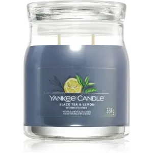 Yankee Candle Aromatische Kerze Signature mittleres Glas Black Tea & Lemon 368 g