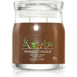Yankee Candle Aromatische Kerze Signature mittleres Glas Praline & Birch 368 g