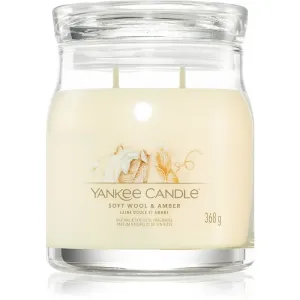 Yankee Candle Aromatische Kerze Signature mittleres Glas Soft Wool & Amber 368 g