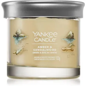 Yankee Candle Aromatische Kerze Signaturekleiner Becher Amber & Sandalwood 122 g