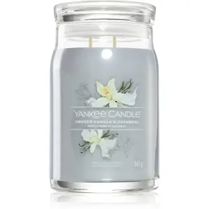 Yankee Candle Aromatische Kerze Signature Glas Groß Smoked Vanilla & Cashmere 567 g
