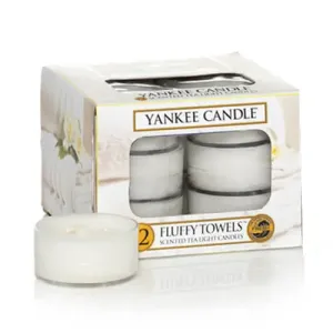 Yankee Candle Aromatische Teekerzen Fluffy Towels 12 x 9,8 g