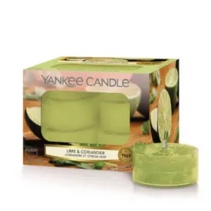Yankee Candle Aromatische Teekerzen Lime & Coriander 12 x 9,8 g