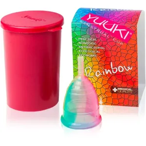 Yuuki Rainbow Line 1 + cup Menstruationstasse Größe small (⌀ 41 mm, 14 ml) 1 St