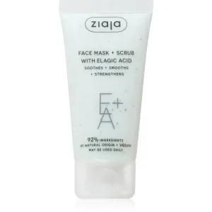Ziaja Face Mask + Scrub with Elagic Acid Peeling Maske 55 ml