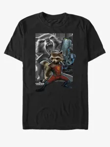 ZOOT.Fan Marvel Rocket Strážci Galaxie T-Shirt Schwarz
