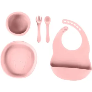 Zopa Silicone Set Geschirrset für Kinder Old Pink 1 St