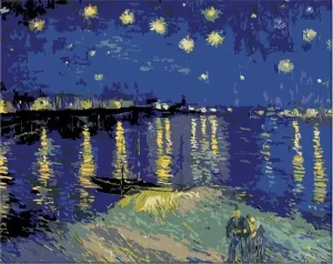Zuty Malen nach Zahlen Sternennacht über der Rhone (Van Gogh)